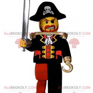 Pirat playmobil maskot med en vacker hatt - Redbrokoly.com
