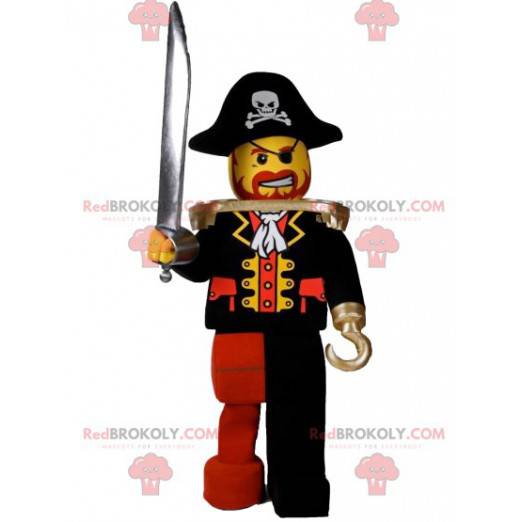 Mascotte playmobil pirata con un bellissimo cappello -