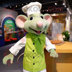 Limegrøn Ratatouille maskot...