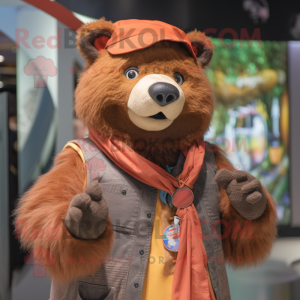 Rust Bear mascotte kostuum...