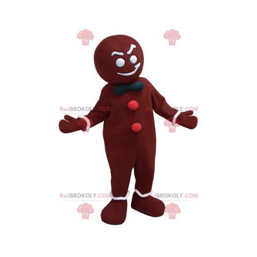 Mascote de pão de mel de Natal marrom e branco - Redbrokoly.com