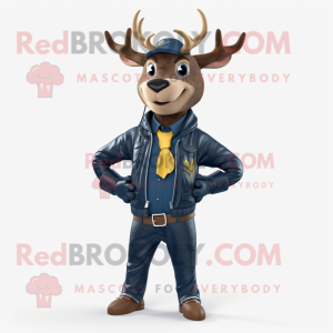 Navy Deer maskot kostume...