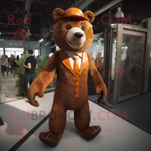 Rust Bear maskot kostym...