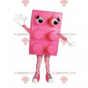 Maskot Pink Block s krásnými botami - Redbrokoly.com