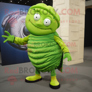 Lime Grön Trilobite maskot...