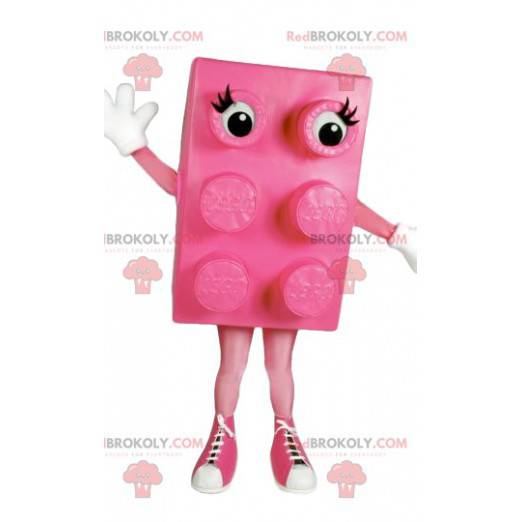 Pink Block Maskottchen mit schönen Schuhen - Redbrokoly.com