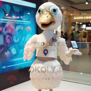 Hvid Dodo Bird maskot...