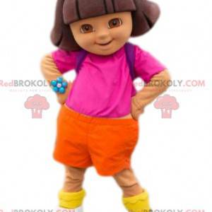 Mascotte de Dora l'Exploratrice. Costume de Dora -