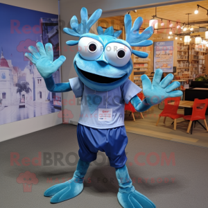 Blue Crab maskot kostym...