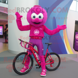 Magenta eenwieler mascotte...