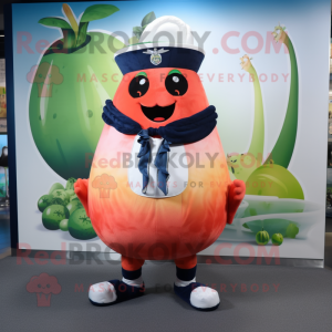 Navy melon maskot kostume...