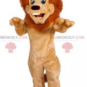 Mascotte de lion avec une belle crinière. Costume de lion -