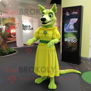 Lime Green Dingo mascotte...