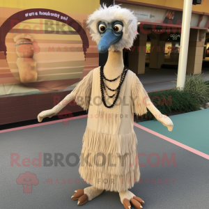 Tan Emu mascotte kostuum...