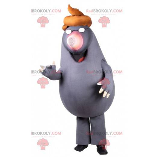 Mascot gray mole with a nice turban. Mole suit - Redbrokoly.com