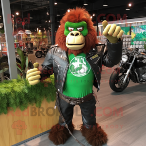 Grøn orangutang maskot...
