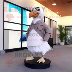 Beige Pigeon maskot drakt...