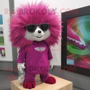 Magenta Porcupine maskot...