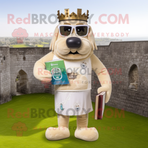 Beige Irish Castle maskot...