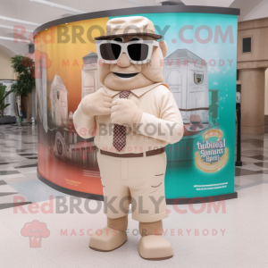 Beige karakter van het...