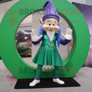 nan Leprechaun Hat mascot costume character dressed with a Yoga Pants and Rings