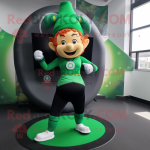 nan Leprechaun Hat mascot costume character dressed with a Yoga Pants and Rings