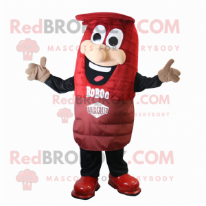 Red Bbq Ribs maskot kostume...
