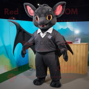 Black Bat maskot kostym...