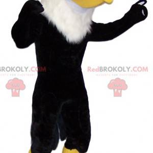 Black golden eagle mascot. Golden eagle costume. -