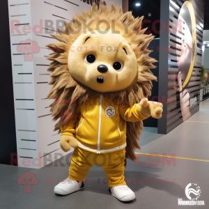 Guld Porcupine maskot...