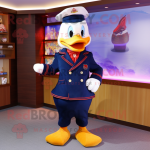 Navy Muscovy Duck maskot...