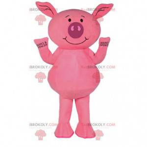 Mascot cerdito rosa. Disfraz de cerdo rosa. - Redbrokoly.com