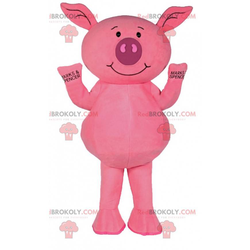 Mascot lille lyserød gris. Pink gris kostume. - Redbrokoly.com