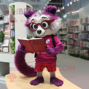 Magenta Raccoon maskot...