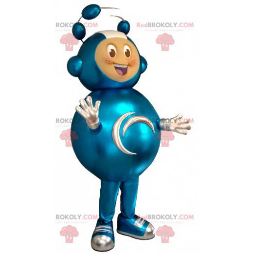 Außerirdisches Kindermaskottchen im futuristischen Anzug -