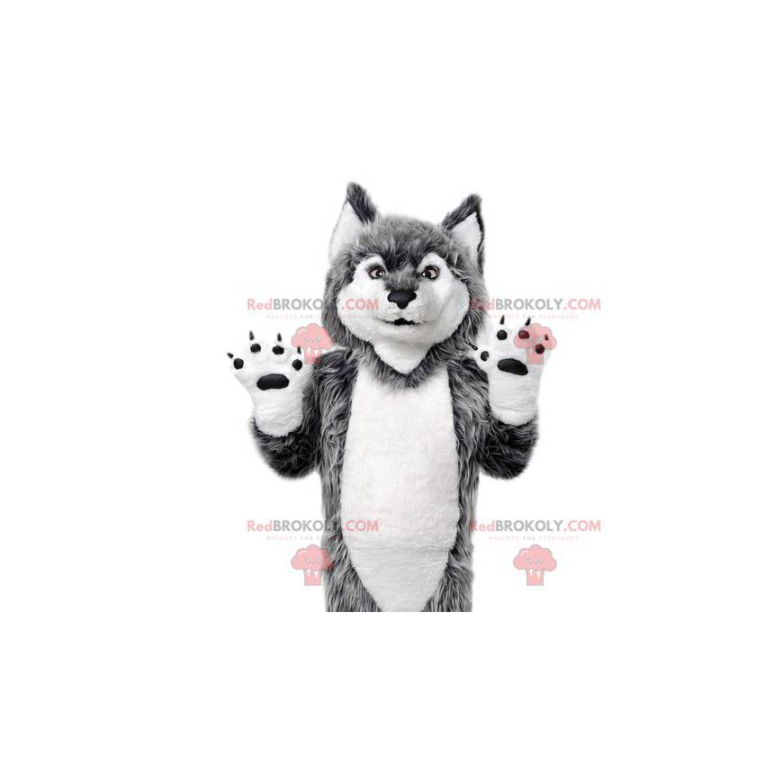 Graues Wolfsmaskottchen. Graues Wolfskostüm - Redbrokoly.com