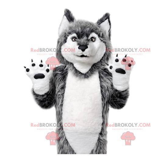 Graues Wolfsmaskottchen. Graues Wolfskostüm - Redbrokoly.com