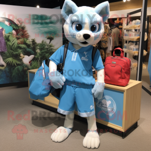 Sky Blue Lynx mascotte...