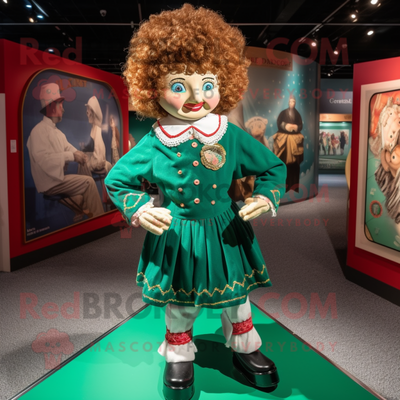 nan Irish Dancing Shoes mascot costume character dressed with a Button-Up Shirt and Shawl pins nan Irish Dancing Shoes mascot costume character dressed with a Button-Up Shirt and Shawl pins