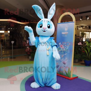 Sky Blue Rabbit mascotte...