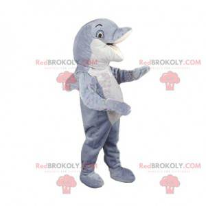 Maskot hvid og grå delfin. Dolphin kostume - Redbrokoly.com