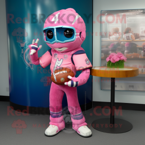 Rosa American-Football-Helm...