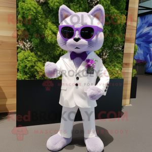 Lavendel kat maskot kostume...