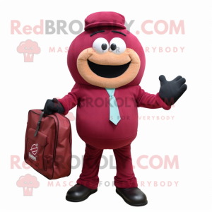 Maroon Donut mascotte...