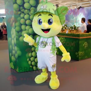 Hvid Grape maskot kostume...