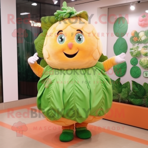 Peach Cabbage Leaf mascotte...