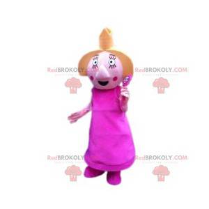 Princesa mascote com varinha mágica - Redbrokoly.com