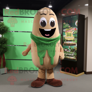 Brown Green Bean maskot...