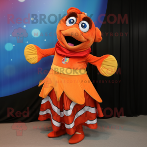 Brown Clown Fish maskot...