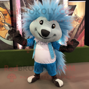 Sky Blue Porcupine mascotte...